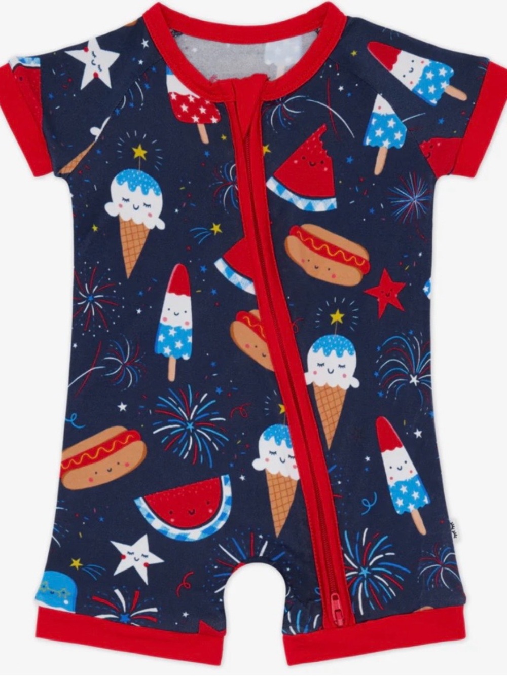 2T Little Sleepies Snacks and Sparkles Shorty Zippy